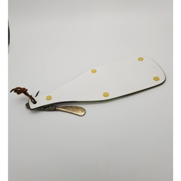 Glass Wine Bottle & Knife Serving Board Grapes Ornate Orchard Cheese Cutting - Picture 4 of 4